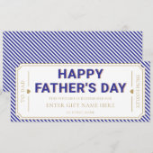 Carte Cadeau Fête des Pères Navy (Devant / Derrière)