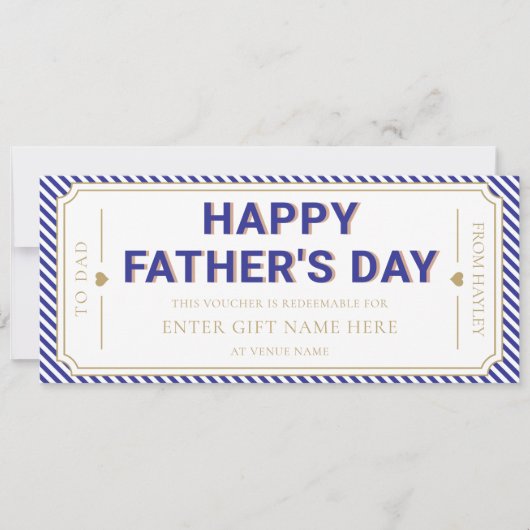 Carte Cadeau Fête des Pères Navy (Devant)