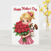 Carte Cadeau Fleur à Points (Fleur jaune)