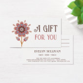 carte cadeau fleur d'art populaire bohème (Bureau)