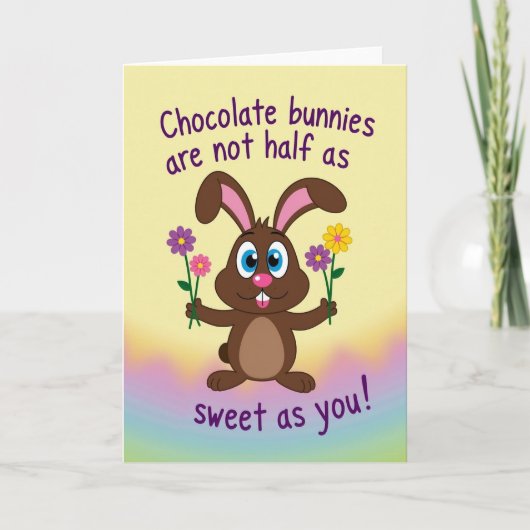 Carte Cadeau Fleur de Lapin Mignon (Devant)