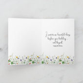 Carte Cadeau Fleur sauvage Anniversaire Sur Poignée De P (Intérieur)