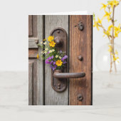 Carte Cadeau Fleur sauvage Anniversaire Sur Poignée De P (Fleur jaune)