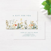 Carte cadeau Fleur sauvage élégant (Bureau)