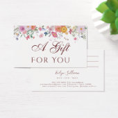 Carte cadeau fleur sauvage fraîche (Bureau)