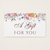 Carte cadeau fleur sauvage fraîche (Devant)