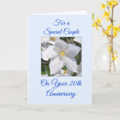 Carte Cadeau Fleurs Blanches Personnalisé 20e Anniversai (Fleur jaune)