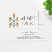 carte cadeau fleurs d'art populaire jaune (Bureau)