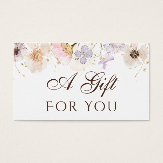 Carte cadeau fleurs séchées (Devant)