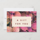 Carte cadeau florale personnalisable (Devant)
