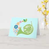 Carte Cadeau Flowery French Horn Music (Fleur jaune)