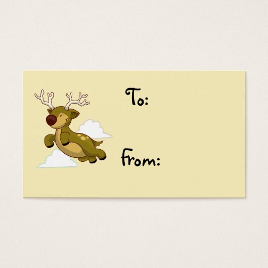 Carte cadeau Flying Christmas Reindeer (Devant)