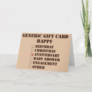 Carte cadeau générique
