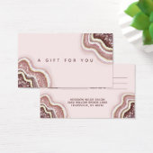 Carte Cadeau Géode d'Agate Rose Gold Blush Pink Gl (Bureau)