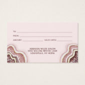 Carte Cadeau Géode d'Agate Rose Gold Blush Pink Gl (Dos)