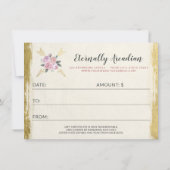 Carte cadeau Gold Bohemian Floral Arrow (Dos)