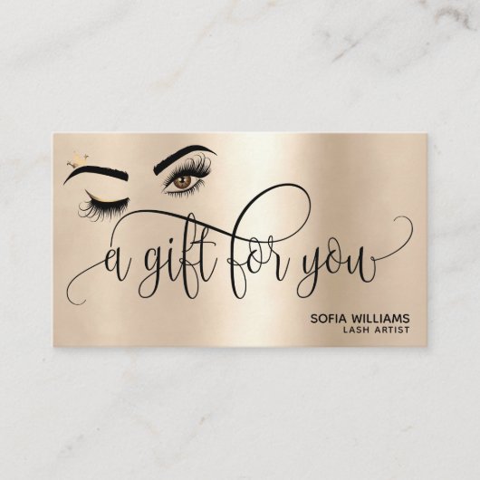 Carte cadeau Gold Maquillage Wink Eye Beauté Salon (Devant)