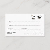 Carte cadeau Gold Maquillage Wink Oeil brun Beauté (Dos)