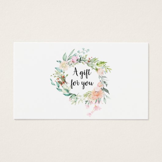 Carte Cadeau Guirlande de Roses (Devant)