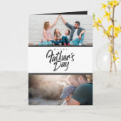 Carte cadeau Happy Fête des pères Photo Collage (Fleur jaune)