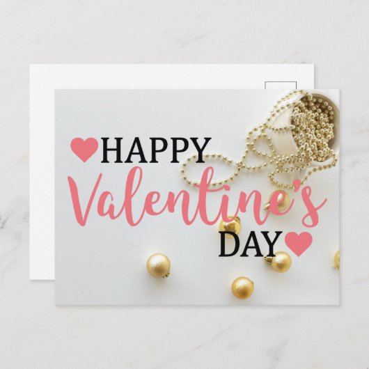 Carte cadeau Heureuse Sainte-Valentin (Devant / Derrière)