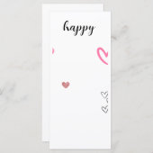 Carte cadeau heureux amis mignon (Devant / Derrière)