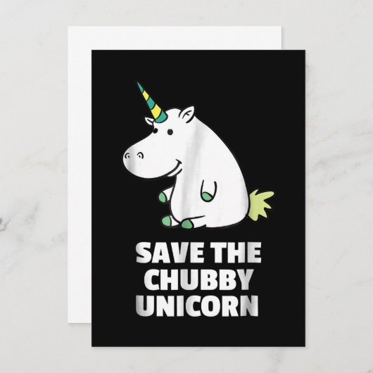 Carte Cadeau Hippo Lover| Hippo Chubby Unicorn | Hippo m (Devant / Derrière)