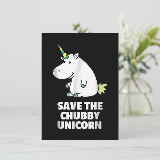 Carte Cadeau Hippo Lover| Hippo Chubby Unicorn | Hippo m (Debout devant)