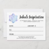 Carte Cadeau Holistique de Mandala à l'Aquarelle (Dos)