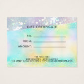 Carte cadeau Holo Parties scintillant Pastel Moder (Dos)