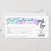 carte cadeau holographique iridescence ajouter le  (Devant)