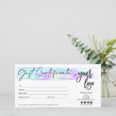 carte cadeau holographique iridescence ajouter le  (Debout devant)