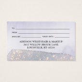 Carte cadeau Holographique Parties scintillant vio (Dos)