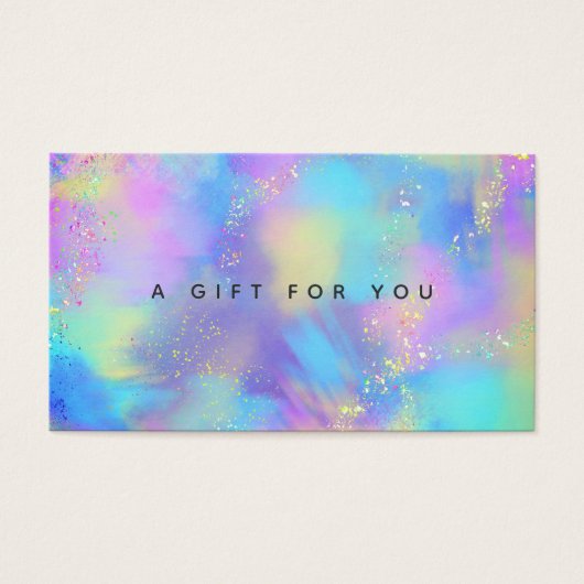 Carte cadeau Holographique Sparkle Opal Iridescent (Devant)