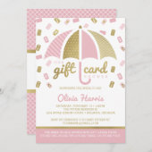 Carte Cadeau Invitation à un Mariage, Rose, Faux O (Devant / Derrière)