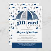 Carte-cadeau Invitation à une fête de douche en bl (Devant / Derrière)