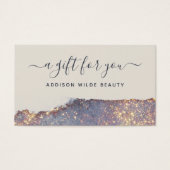 Carte cadeau Iridescente Purple Gold Glam Parties  (Devant)