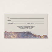 Carte cadeau Iridescente Purple Gold Glam Parties  (Dos)