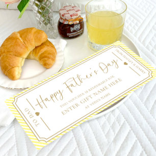 Carte cadeau Jaune Happy Fête des pères