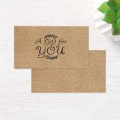 Carte-cadeau Kraft rustique (Bureau)