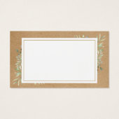 Carte Cadeau Kraft Rustique de Printemps (Dos)