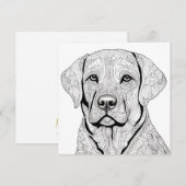 Carte cadeau Labrador Retriever (Devant / Derrière)