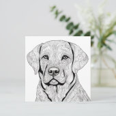 Carte cadeau Labrador Retriever (Debout devant)