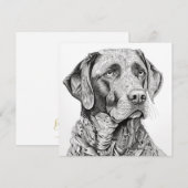 Carte cadeau Labrador Retriever (Devant / Derrière)