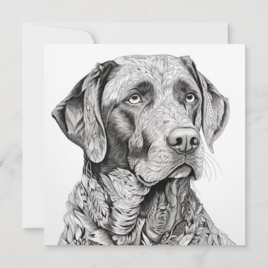 Carte cadeau Labrador Retriever (Devant)