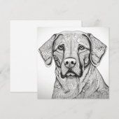 Carte cadeau Labrador Retriever (Devant / Derrière)