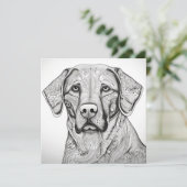 Carte cadeau Labrador Retriever (Debout devant)