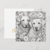Carte cadeau Labrador Retriever (Devant / Derrière)