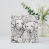Carte cadeau Labrador Retriever (Debout devant)