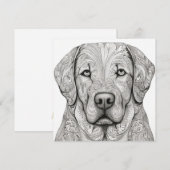 Carte cadeau Labrador Retriever (Devant / Derrière)